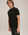 Polo Fit Regular Blanca,NEGRO